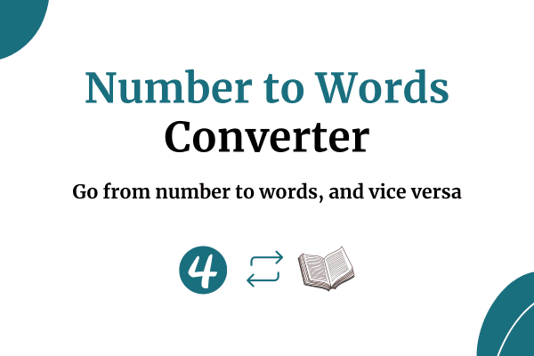 number to words converter thumbnail with a number getting converted to words