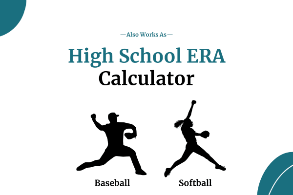 high school era calculator thumbnail with illustration of a high school pitcher 