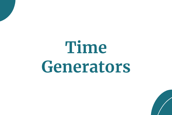 Time generators thumbnail with blue decorative accents