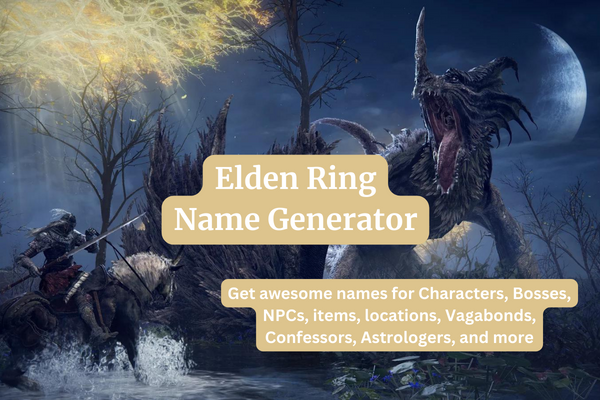 elden ring name generator thumbnail with elden ring gameplay in the background