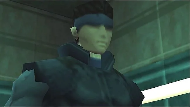 frame from metal gear solid with the main character
