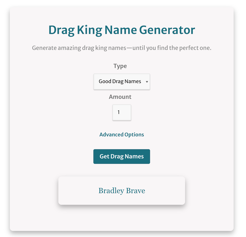 Official Drag King Names Generator Get An Awesome Name Now