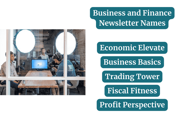 business and finance newsletter names with 5 sample names from the newsletter name generator